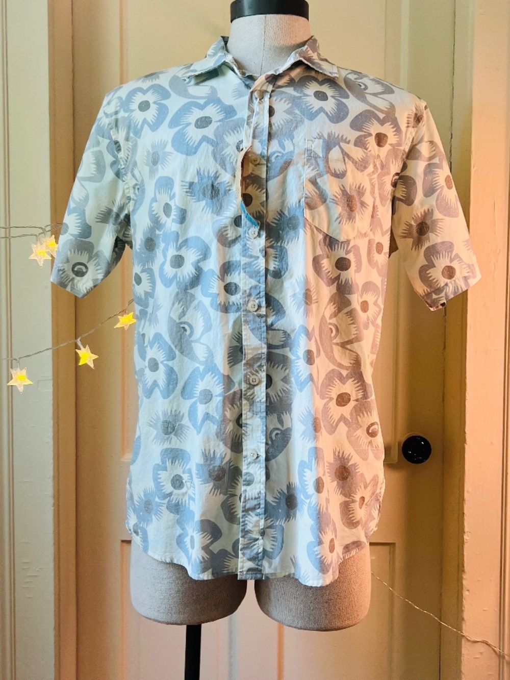 Casual Floral Short Sleeve Button Down